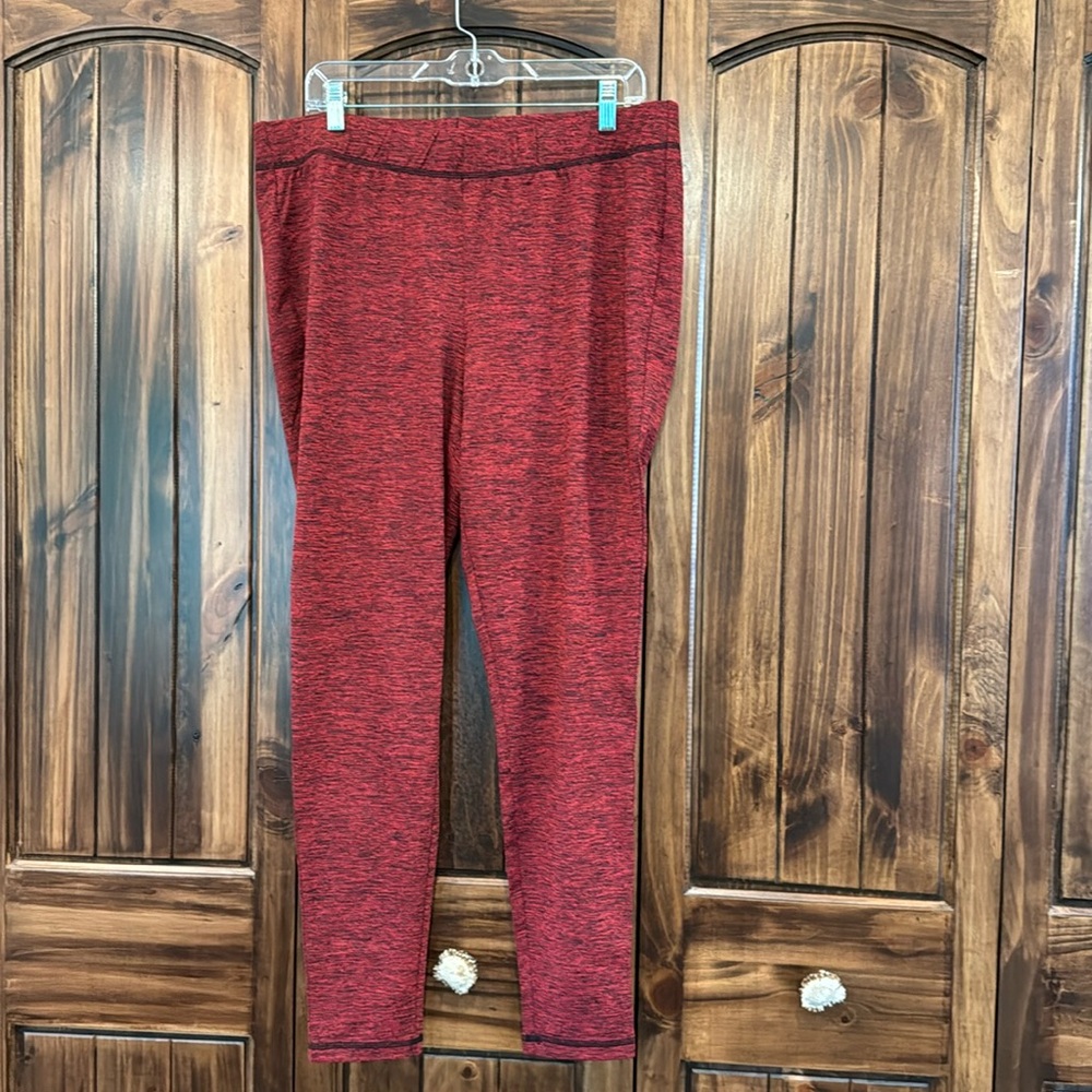Lane Bryant Red Heathered Leggings